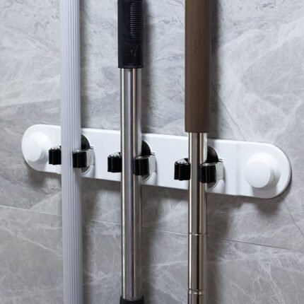 حامل مكنسة وممسحة معلق على الحائط BATHLUX