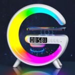 اضاءة متعددة الالوان + مكبر صوت + شاحن لاسلكي + ساعة رقمية - Image 3