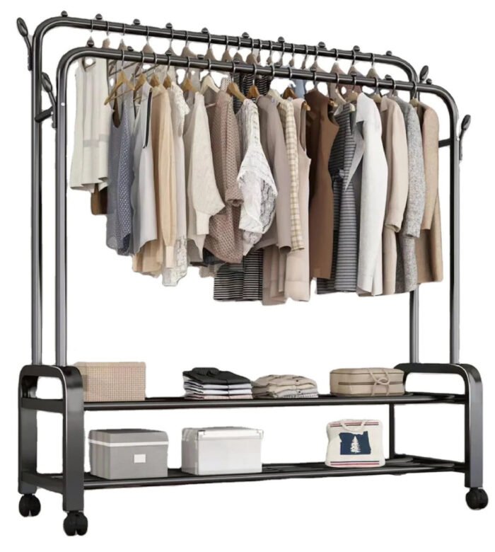 Porte-vêtements 48 kg + roulettes – Image 2