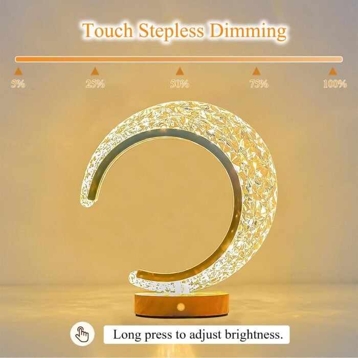 Lampe cristal en forme de lune – Image 3