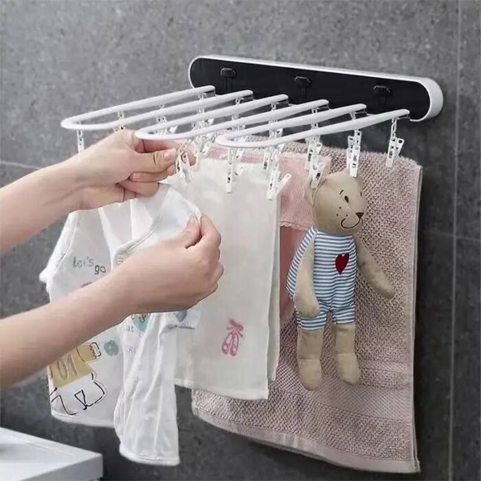 Étendoir linge pliable multi-pinces – Image 1