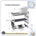 Égouttoir aluminium 3 niveaux – Image 4
