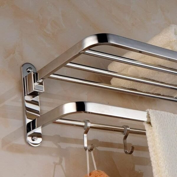 Étagère Porte-Serviettes Murale Dorée