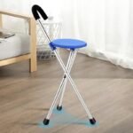 Canne de marche avec siège pliable
