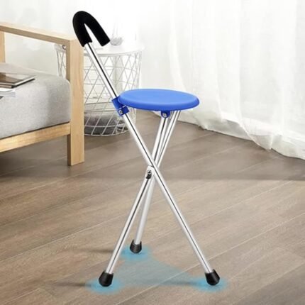 Canne de marche avec siège pliable