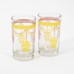 ⁦طقم 12 كأس شاي مغربي بنقش الخمسة الذهبي⁩ - الصورة ⁦2⁩