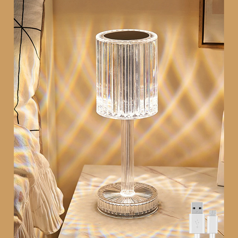 Lampe de Table Cristal Tactile (6) مصباح طاولة كريستال
