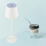 Lampe de table LED sans fil et Gobelet en verre réutilisable – Éclairage et hydratation élégants et mobiles (Lampe de chevet tactile & Gobelet à paille) – Image 3