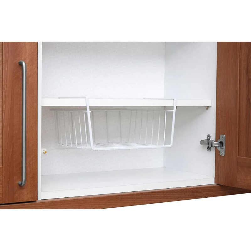 Panier de Rangement Suspendu Sous Étagère (5) Panier de Rangement Suspendu Sous Étagère – Gagnez de l'espace instantanément sans perçage (Organisateur de Placard) – Image 3