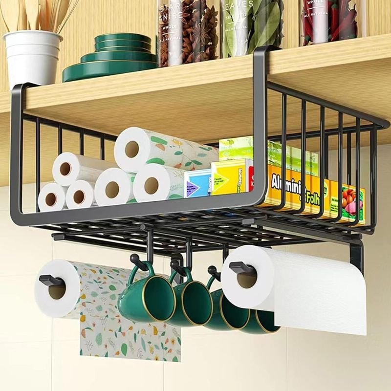 سلة معلقة تحت الرفوف